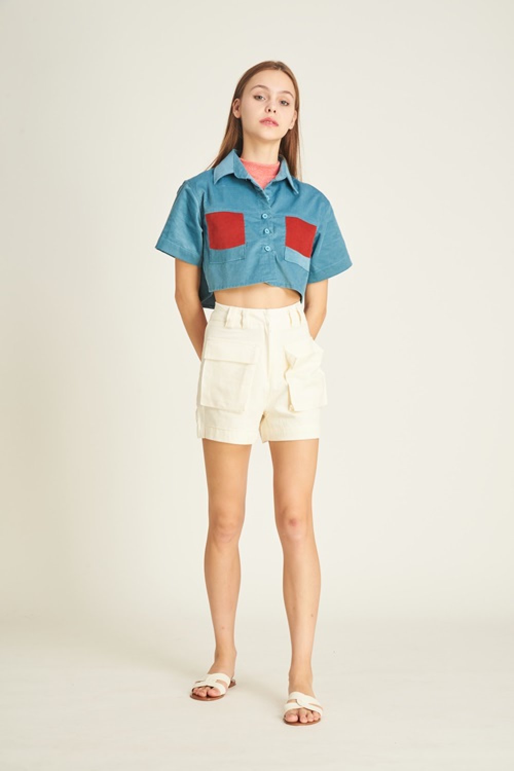 TRES FASHION | CLOTHES : CLAIRE CROP TOP BABY BLUE