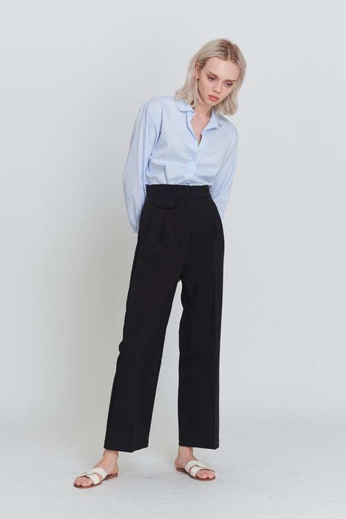 The BonBon Pant  High waisted Floral Pants – Black Iris